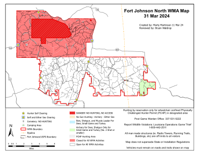 约翰逊堡北 WMA 地图 2024 年 3 月 31 日